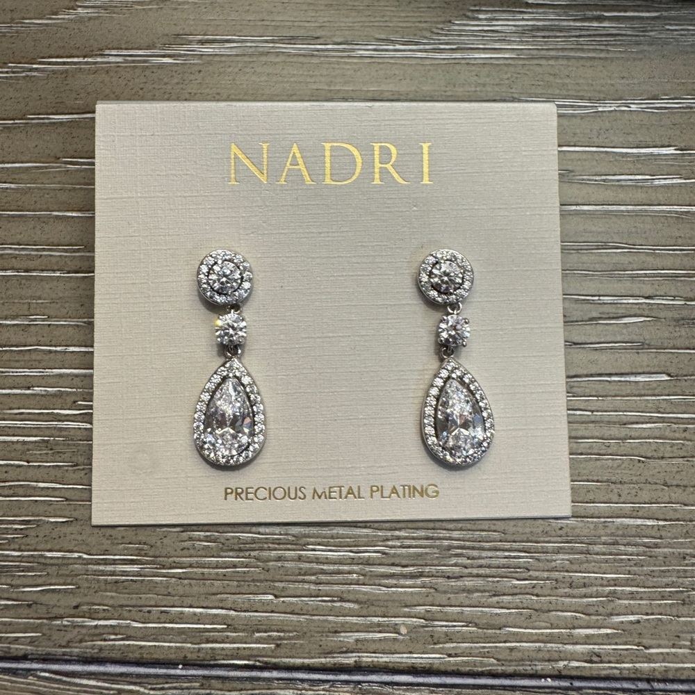 Nadri Crystal Teardrop Earrings